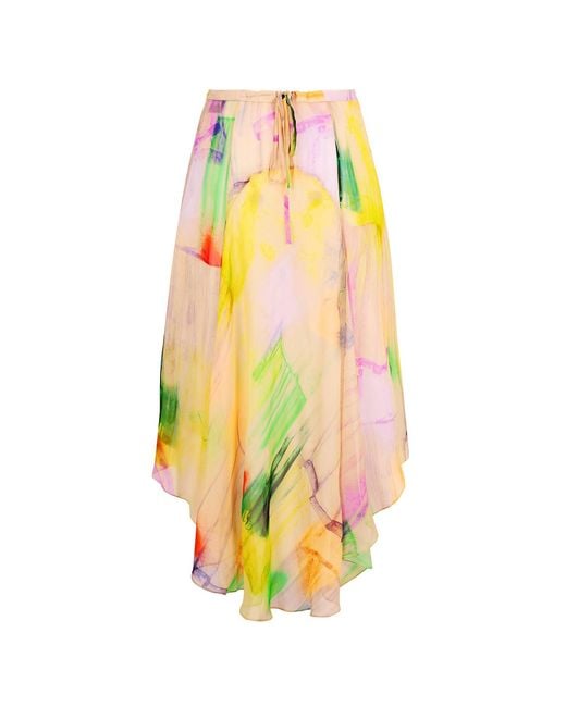 Klements Yellow Solstice Silk Skirt