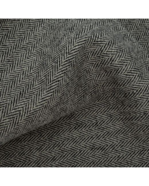LE COLONEL Gray Herringbone Bow Tie for men