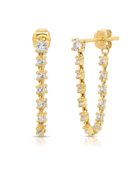 Maya Brenner Metallic Topaz Chain Earring