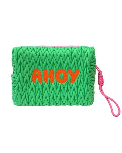 Lilly Loves Green Ahoy Puffy Travel Bag