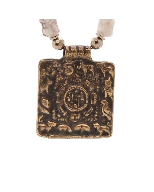 Ebru Jewelry Metallic Mystic Nepal Pendant Bohemian Beaded Necklace