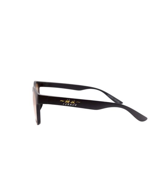TOKKOU Black Sustainable Recycled Sunglasses Wellington Shape, Clear