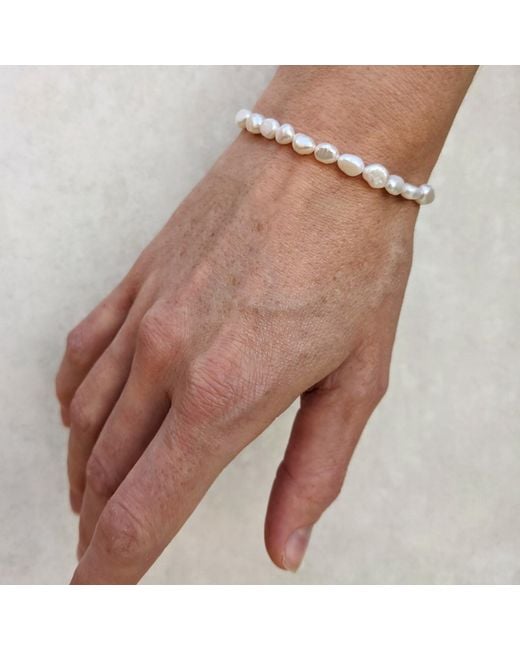 Kiri & Belle Metallic Alyssa All Baroque Pearl Filled Bracelet