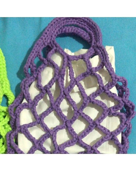 Springmoonatelier Blue Young Style Hand Woven Bag