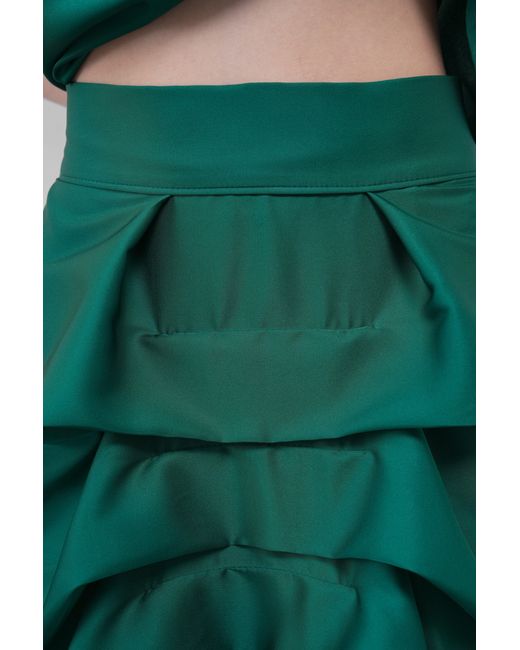 Lumina Eligma Green The Vanguard Skirt Silk