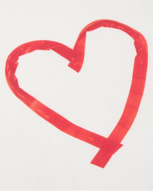 Thinking Mu White Heart Tape Aaron T-Shirt for men