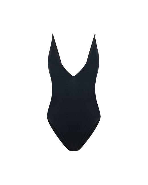Pcfg Blue The Solar Reflections Low Back V-Neck Swimsuit