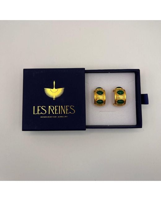 Les Reines Metallic Emerald Crown