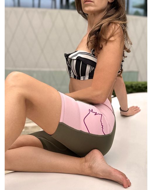 Foxies Green Daily Eco Comfy Shorts With Built-In Undies Zero Vpl. Stylish Coverage