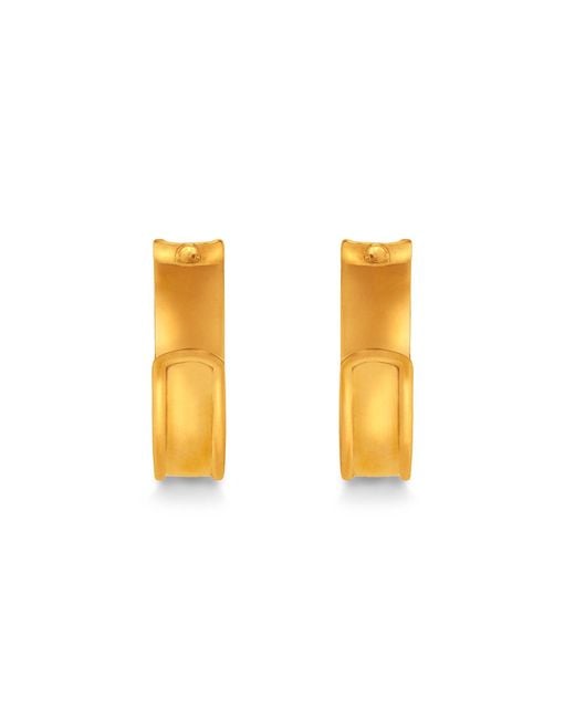 7879 Metallic Liquid Metal Hoop Earrings