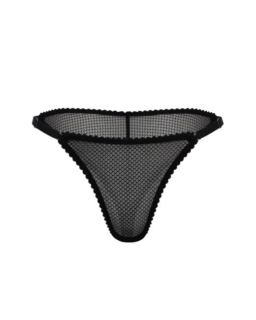 Daily Underwear Black Adjustable Brazilian Panties Noir
