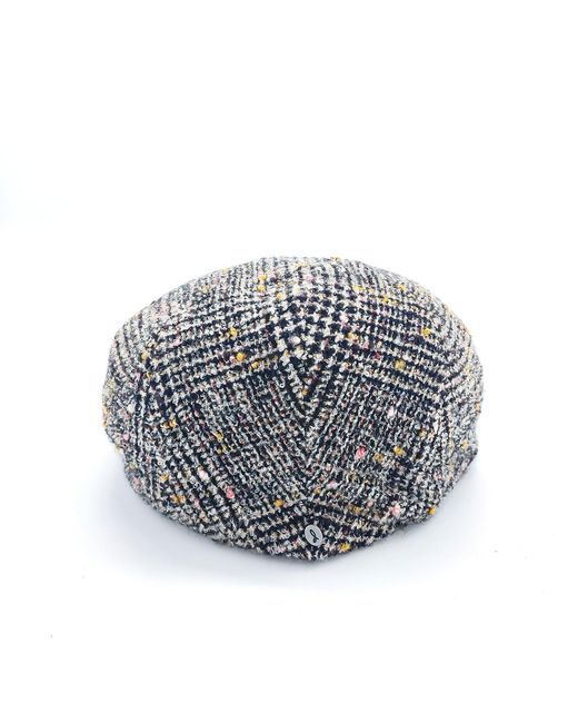DORIA 1905 Gray Neutrals Neutral Princes Of Wales Woven Cap for men