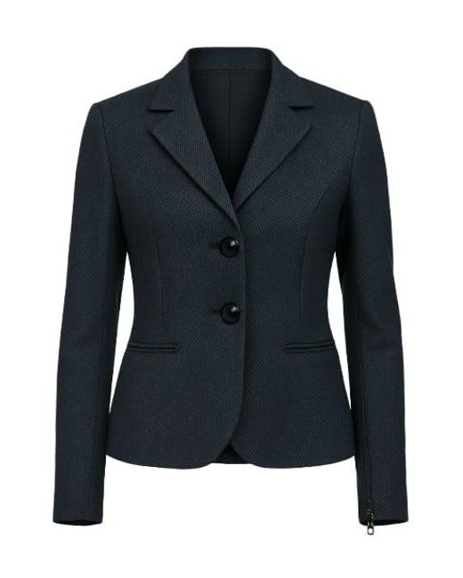 Conquista Blue Button Blazer With Zip Detail