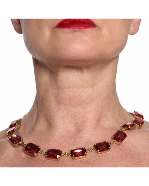Addicted Multicolor Pax Plated Necklace With Ruby Crystals