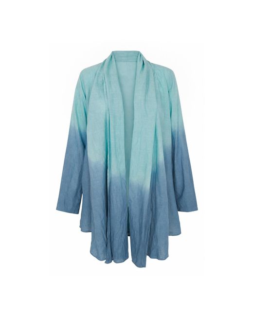 Tiger and the Monkey Blue The Natasha Organic Cotton Wrap Front Shirt