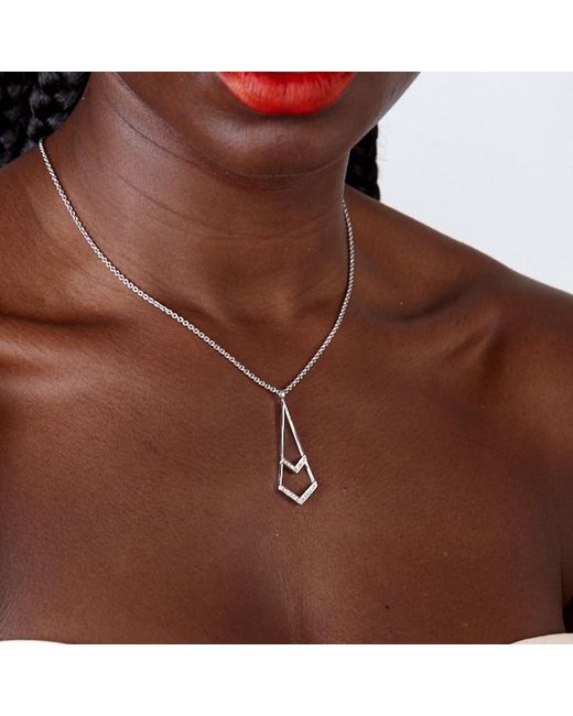 Lucy Quartermaine Metallic Solid Sterling Tie Pendant