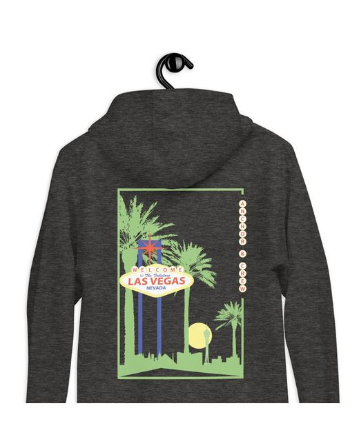 Anchor and Crew Gray Heather Las Vegas Landmark Cotton Blend Hoodie