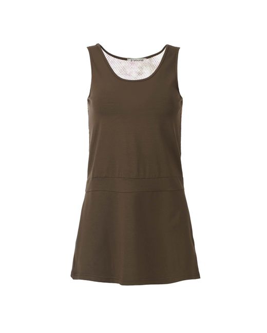 Conquista Brown Sleeveless A Line Tunic In