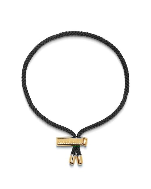 Nialaya Brown String Bracelet With Adjustable Lock for men