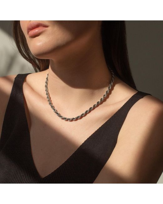 A Weathered Penny Metallic Rope Chain Necklace