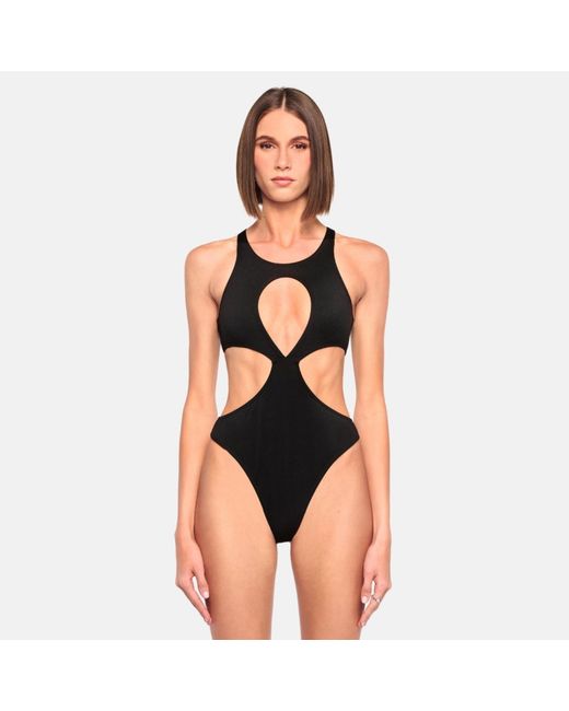 OW Collection Black Billie Cut Out Bodysuit