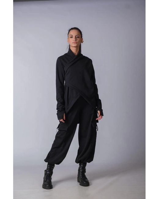Yogi8Apparel Black New Extravagant Asymmetric Sweater