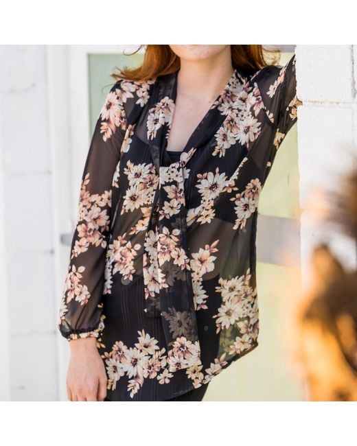 Jennafer Grace Natural Liza Tie Blouse