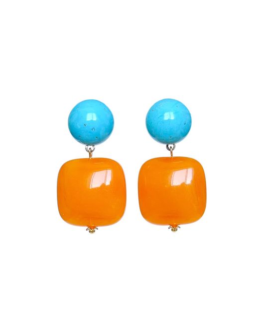 Malolo Jewelry Orange Minigami Earrings Mikan