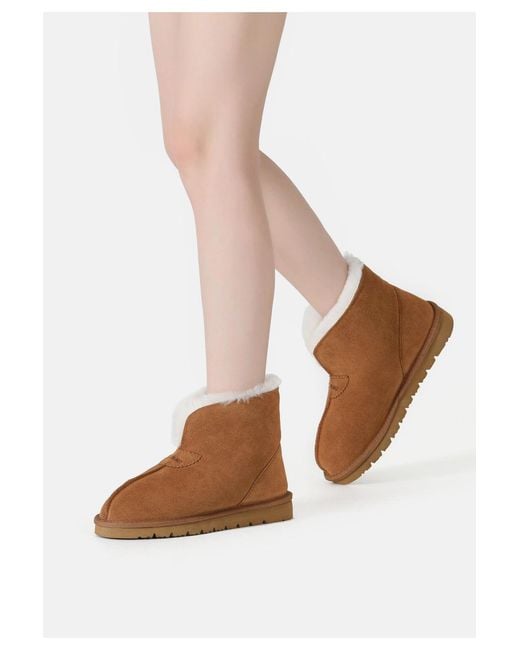 EverAu Australia Brown Owl Ankle Boots