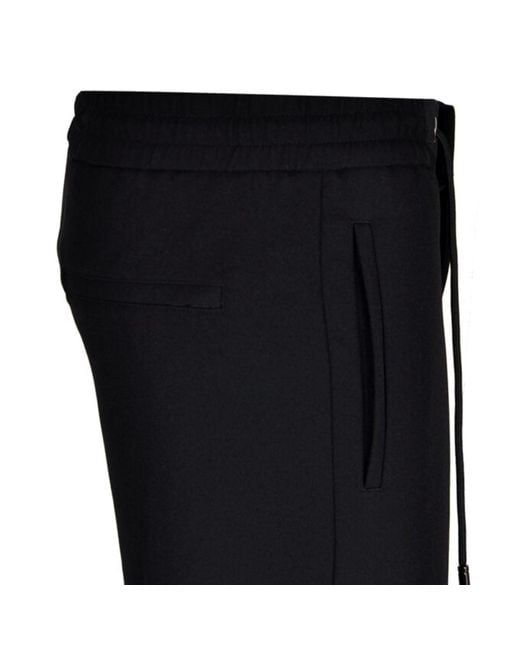DAVID WEJ Black Ashford Drawstring Trousers With Cargo Pockets – for men