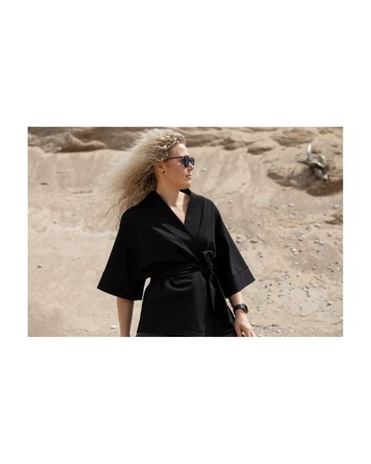 Nola Black Kimono Jacket