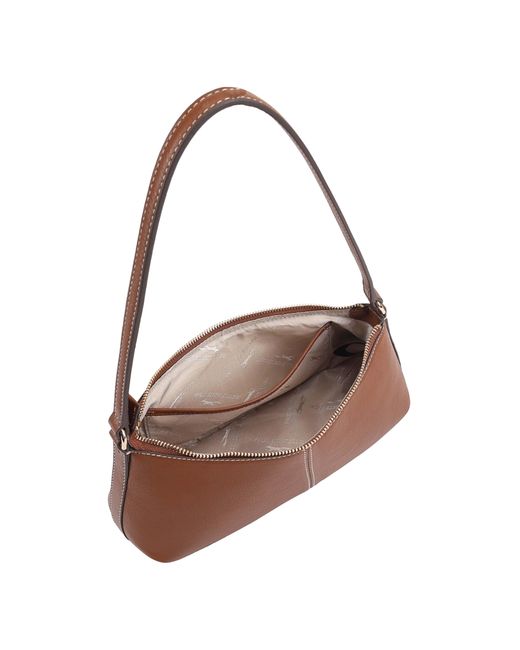 Paul Costelloe Brown Zoey Leather Shoulder Bag