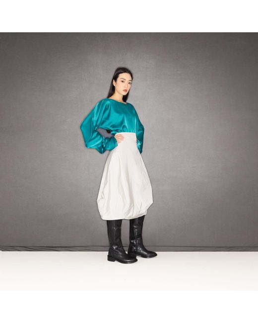 Bianca Popp Gray Wrapped Skirt