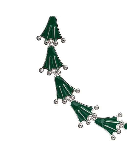 Pearl Code Green Paw Statement Choker Necklace