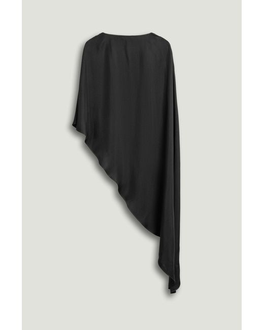 Nocturne Black Draped Cape Blouse