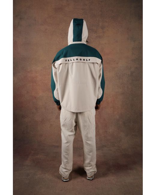 FELLA SWIM Green Panel Tech Jacket for men