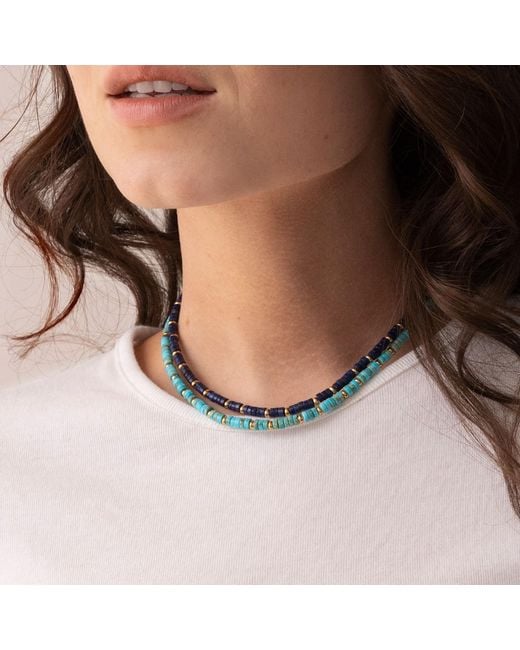 Nialaya Blue Heishi Choker With