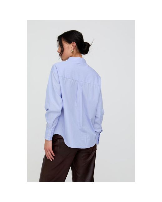 Lily and Lionel Blue Dapper Double Placket Stripe Shirt