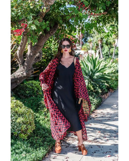 Jennafer Grace Red Cosmos Kimono