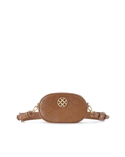 Orange Cube Brown Quilted Impressions Cross Body