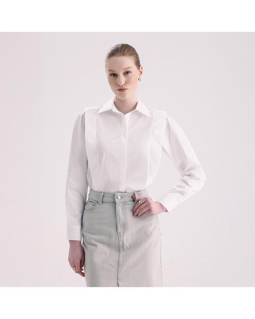 Maan Istanbul Pink Shirt With Hidden Buttoned Flywheel Detail