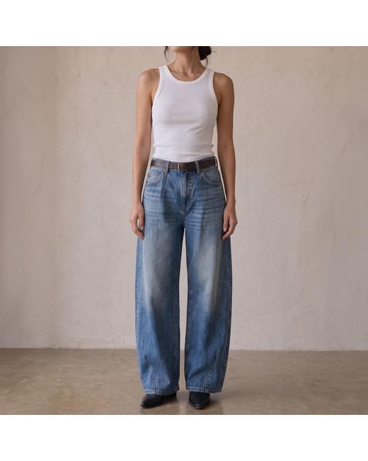 NOEND Blue Kallie Relaxed Curve Jean