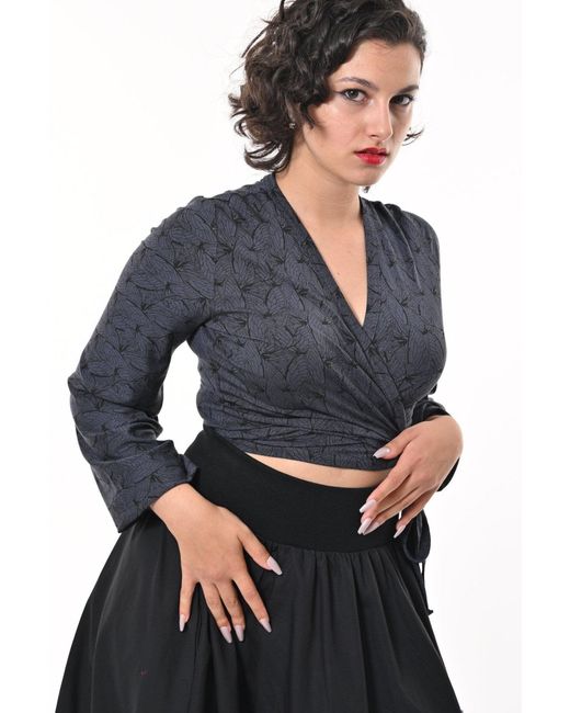 Frock Tales Blue Kenza Wrap Top