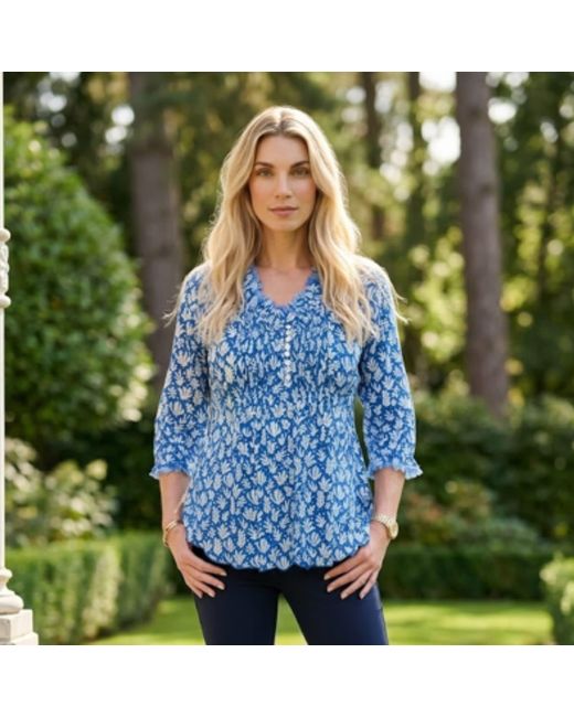 At Last Blue Sophie Cotton Shirt