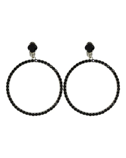 Vicki Sarge Black The Large Hoop Earrings