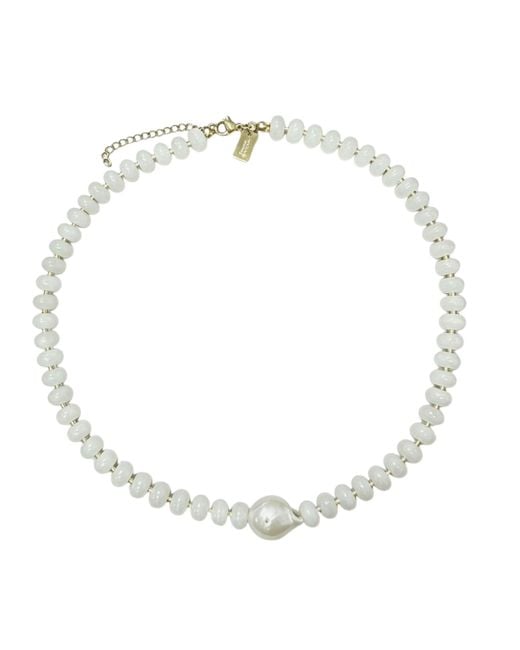 Christina Greene Metallic Winds Of Change Stone Beaded Necklace