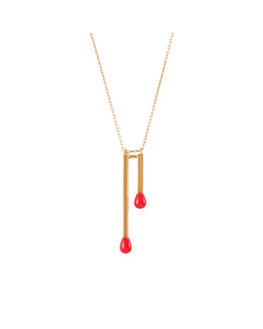 Lavan White Eris Double Spark Necklace