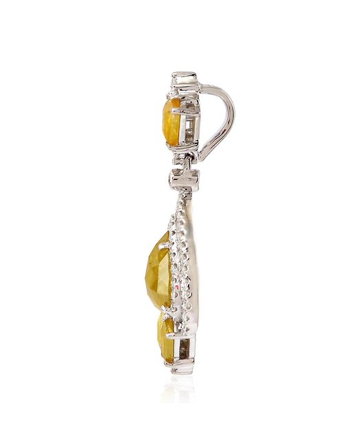 Artisan Metallic Ice Diamond & Diamond Drop Pendant