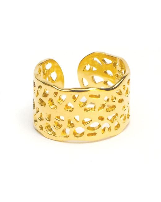 Lexi Jewelry Yellow Sea Fan Organic Ring Adjustable & Reversible
