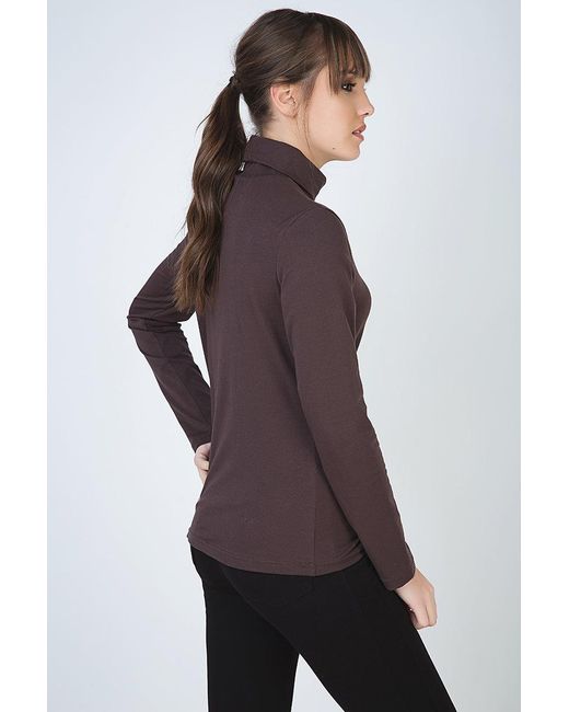 Conquista Black Long Sleeve Polo Neck Jumper